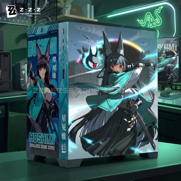 Customize Zenless Zone Zero Gaming Hoshimi Miyabi Themed Computer Case and Acc
