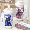 530ml ZZZ vacuum insulated cup featuring Billy and Banyue character art with a dual-lid design and portable strap.