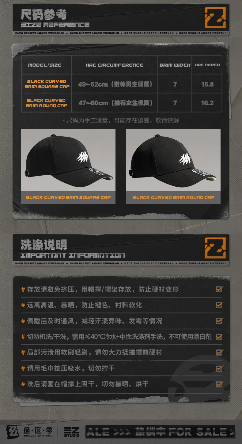 ZZZ cap size | Zenlesszonezero.toys