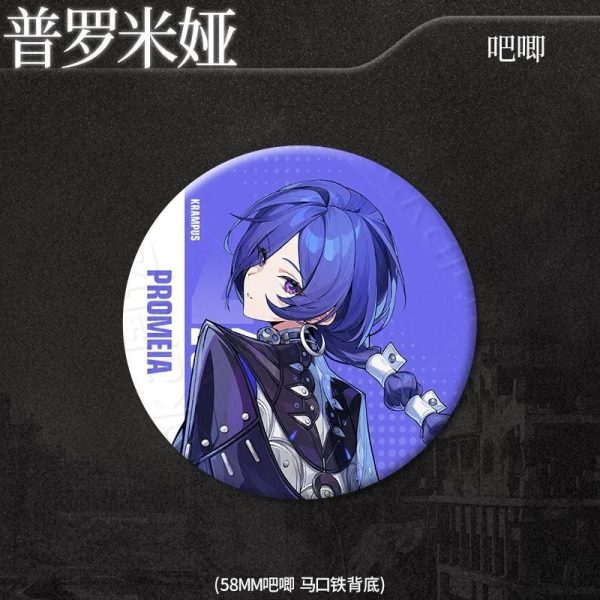 Premium 58mm ZZZ badge featuring Banyue. High-definition character art with a stunning pearlescent laser finish. Perfect for backpacks and collections!