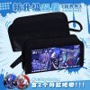 Large capacity double-layer ZZZ student pencil case in black and white featuring Billy Kid and Banyue with bonus badges.