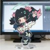 Vibrant ZZZ Eri chibi acrylic stand with pink hair and wings in Angels of Delusion style.