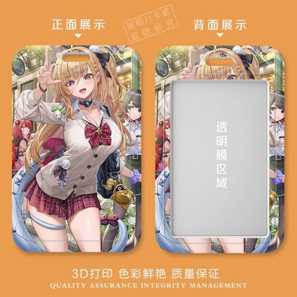 Zenless Zone Zero Cissia rigid sliding hard-shell card holder case with transparent scanning window and colorful anime artwork.