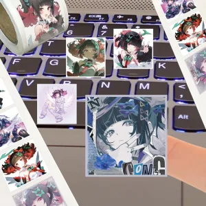 Zenless Zone Zero Nangong Yu Angels of Delusion sticker roll with 14 repeating character designs and 500 mini stickers for journals and planners ZZZ.