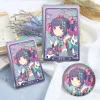 Nangong Yu Zenless Zone Zero acrylic mahjong brick and 58mm round badge with pastel purple Angels of Delusion character artwork.