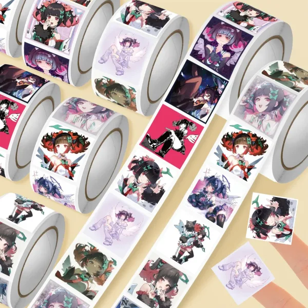 Zenless Zone Zero Nangong Yu Angels of Delusion sticker roll with 14 repeating character designs and 500 mini stickers for journals and planners ZZZ.