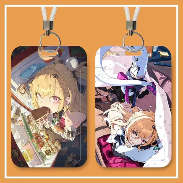 Zenless Zone Zero Cissia rigid sliding hard-shell card holder case with transparent scanning window and colorful anime artwork.