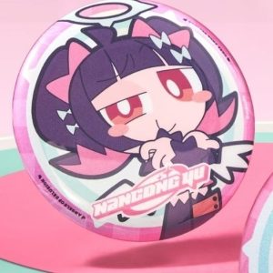 Cute chibi ZZZ Chinatsu (Sunna) badge with a glossy finish and Angels of Delusion theme.