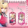 High-transparency ZZZ Cissia acrylic keychain with N.E.P.S. character art and a star-shaped metal clasp.