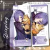 A $6.7\times 17.5\text{cm}$ dual-sided Zenless Zone Zero laser ticket showing a cute illustration of blue-haired character Promeia holding a Shiba Inu dog.