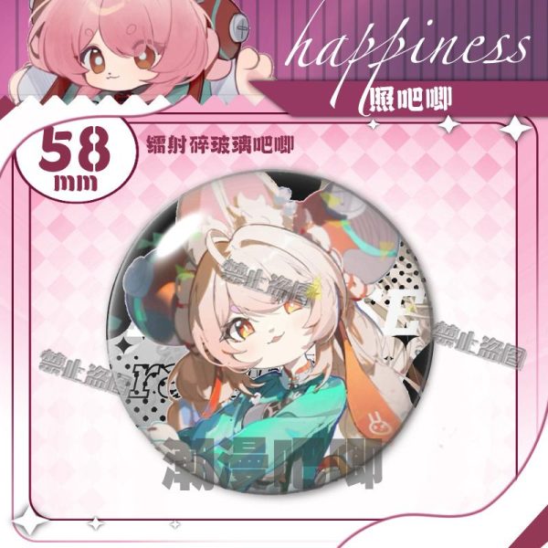 **Zenless Zone Zero anime collectible button badge featuring a cute character design, 58mm round pin for backpacks, jackets, bags, hats and HoYoverse game fans.**