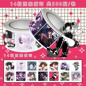 Zenless Zone Zero Nangong Yu Angels of Delusion sticker roll with 14 repeating character designs and 500 mini stickers for journals and planners ZZZ.