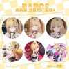 Collection of round 58mm Zenless Zone Zero tinplate badges showcasing agent Cissia in various expressions, chibi styles, and tactical N.E.P.S. outfits.