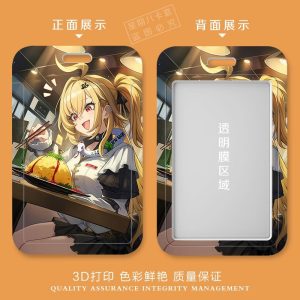 Zenless Zone Zero Cissia rigid sliding hard-shell card holder case with transparent scanning window and colorful anime artwork.