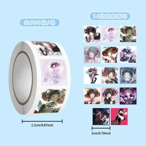 Zenless Zone Zero Nangong Yu Angels of Delusion sticker roll with 14 repeating character designs and 500 mini stickers for journals and planners ZZZ.