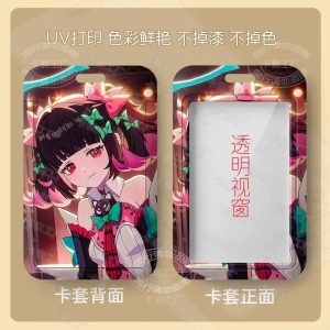 High-quality ZZZ Nangong Yu hard shell card holder with Angels of Delusion character art and a transparent ID window.