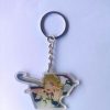 Cute ZZZ chibi acrylic keychains of characters Cissia, Eri, and Chinatsu with funny meme expressions for bag decoration.