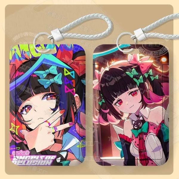 High-quality ZZZ Nangong Yu hard shell card holder with Angels of Delusion character art and a transparent ID window.