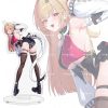 High-definition ZZZ Cissia acrylic standee on a table, featuring the Metropolitan Order agent with a stable clear base.