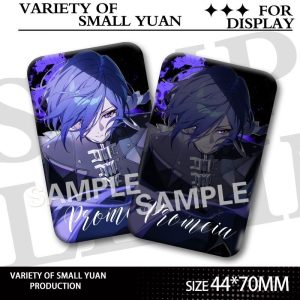 Rectangular $44\times 70\text{mm}$ Zenless Zone Zero badge of Promeia with a sparkling holographic double-flash finish and high-definition agent art.