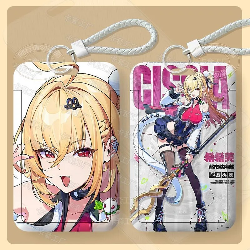 High-quality ZZZ Cissia hard shell card holder with UV printing and a clear window for ID protection.
