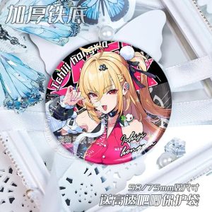 High-definition ZZZ Cissia anime badge with shattered glass holographic finish and thickened iron base for ita-bag decoration.