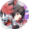 Zenless Zone Zero Sunna (Chinatsu) anime badge featuring a vibrant rainbow holographic effect.