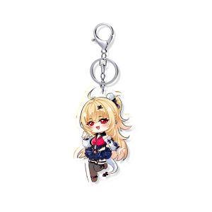 Zenless Zone Zero Cissia chibi acrylic keychain series showing different expressions like happy, surprised, and pouting.