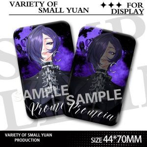 Rectangular $44\times 70\text{mm}$ Zenless Zone Zero badge of Promeia with a sparkling holographic double-flash finish and high-definition agent art.