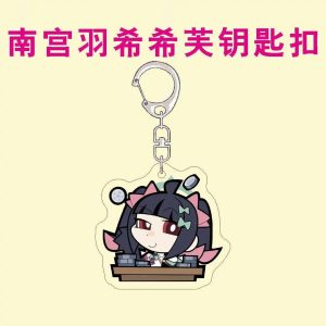 Cute chibi ZZZ acrylic keychains of Nangong Yu and Cissia with funny expression poses for school bag decoration.