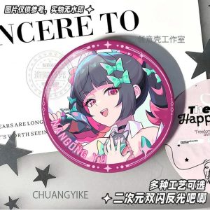 : High-definition Zenless Zone Zero Eri (Aria) badge featuring the Angels of Delusion theme and reflective coating.