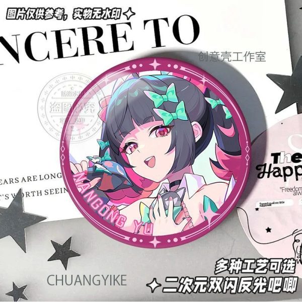 : High-definition Zenless Zone Zero Eri (Aria) badge featuring the Angels of Delusion theme and reflective coating.