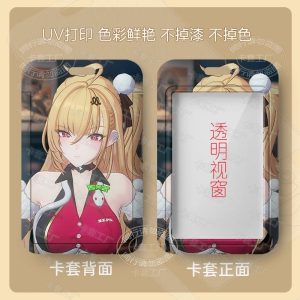 High-quality ZZZ Cissia hard shell sliding card holder with HD UV character printing and a clear ID window.