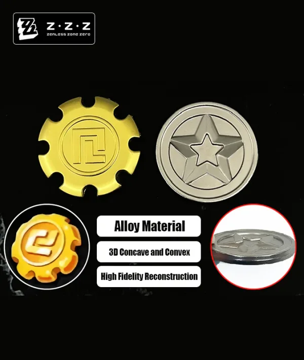 Zenless Zone Zero Denny & Gear Metal Coin Accessories ZZZ — image 4