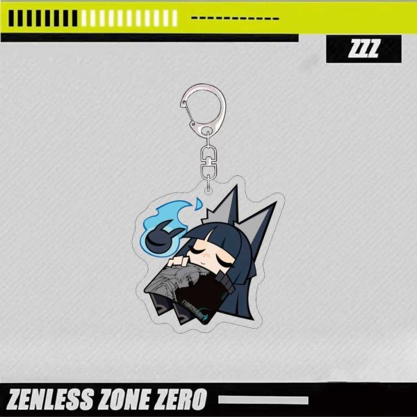 ZZZ Hoshimi Miyabi Gamer Chibi Keychain | Premium Zenless Zone Zero Section 6 Emoji Series — image 7