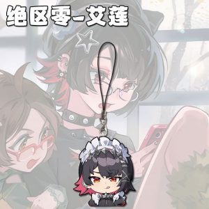 ZZZ Ellen Joe Gamer Chibi Acrylic Keychain | Premium Zenless Zone Zero Cute Maid Expression Strap