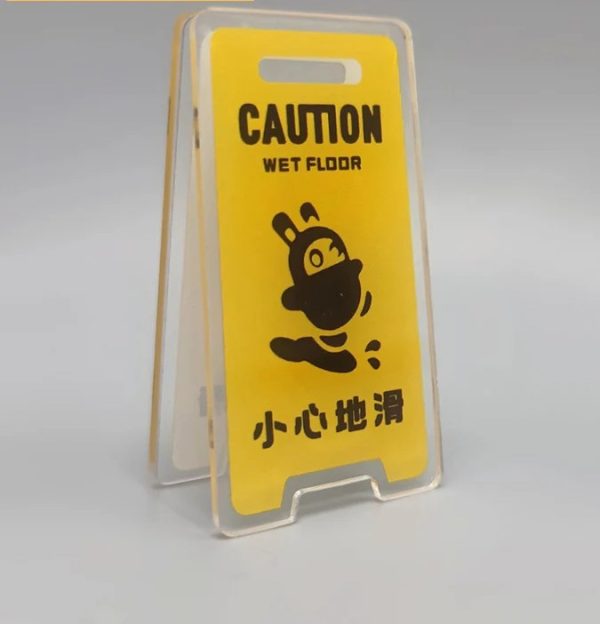 Zenless Zone Zero Bangboo Caution Wet Floor Signs Acrylic Stand ZZZ — image 3