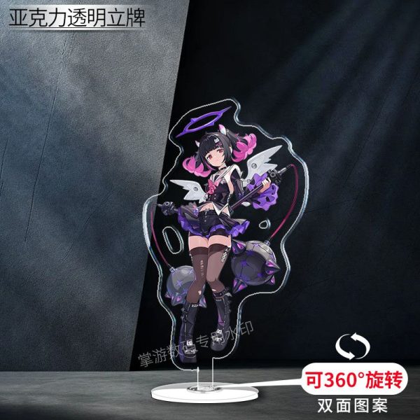 Zenless Zone Zero anime acrylic stand featuring detailed character artwork, premium transparent display figure for desks, shelves, gaming setups, room decor and collectible HoYoverse merchandise for fans.