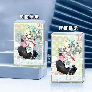 Thick rectangular Zenless Zone Zero acrylic quicksand card bricks themed like a computer window interface, showing characters Sunna, Nanomiya Yu, and Promeia as virtual angels.