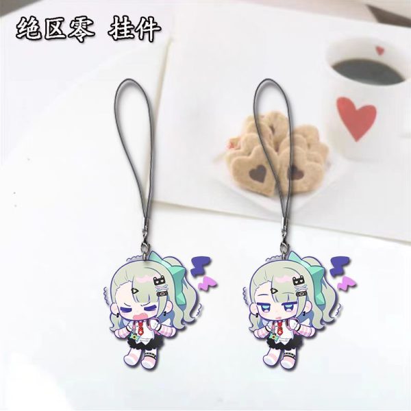 Zenless Zone Zero anime keychain featuring character artwork, acrylic, plush or silicone hanging charm for keys, backpacks, handbags and accessories, collectible HoYoverse game merchandise for fans.