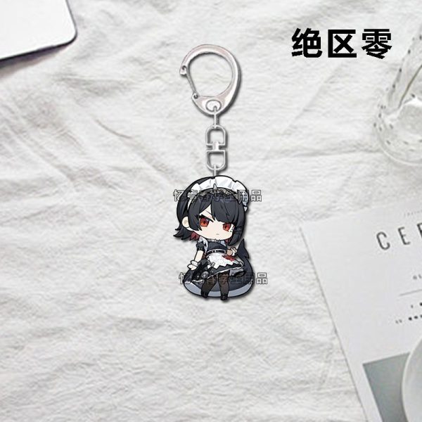 ZZZ Chibi Character Acrylic Keychain Collection Zenless Zone Zero Cute Mascot Strap Kawaii Jufu, Jane Doe, & Ellen Joe Backpack Charm — image 3