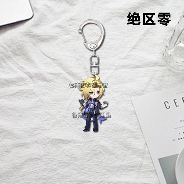 ZZZ Chibi Character Acrylic Keychain Collection Zenless Zone Zero Cute Mascot Strap Kawaii Jufu, Jane Doe, & Ellen Joe Backpack Charm — image 2