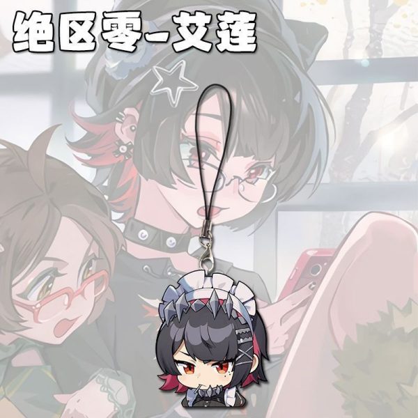 ZZZ Ellen Joe Gamer Chibi Acrylic Keychain | Premium Zenless Zone Zero Cute Maid Expression Strap — image 3
