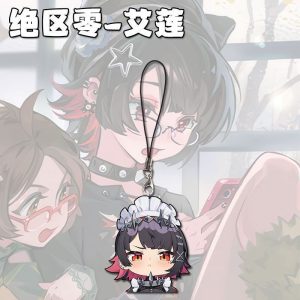 ZZZ Ellen Joe Gamer Chibi Acrylic Keychain | Premium Zenless Zone Zero Cute Maid Expression Strap