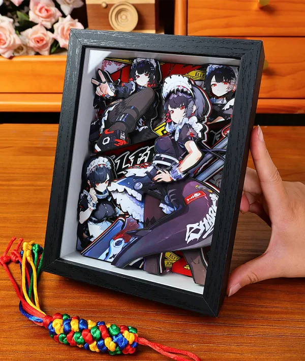 Zenless Zone Zero anime acrylic stand featuring detailed character artwork, premium transparent display figure for desks, shelves, gaming setups, room decor and collectible HoYoverse merchandise for fans.