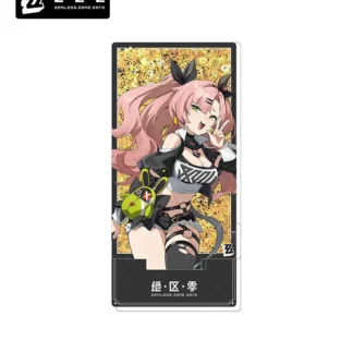 Zenless Zone Zero anime acrylic stand featuring detailed character artwork, premium transparent display figure for desks, shelves, gaming setups, room decor and collectible HoYoverse merchandise for fans.