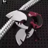 A premium 1:1 scale Zenless Zone Zero tactical cosplay dagger prop for character Jane Doe featuring a curved silver blade body, a magenta handle housing, and a black knuckled grip.