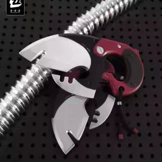 A premium 1:1 scale Zenless Zone Zero tactical cosplay dagger prop for character Jane Doe featuring a curved silver blade body, a magenta handle housing, and a black knuckled grip.