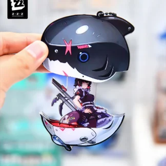 Zenless Zone Zero anime keychain featuring character artwork, acrylic, plush or silicone hanging charm for keys, backpacks, handbags and accessories, collectible HoYoverse game merchandise for fans.