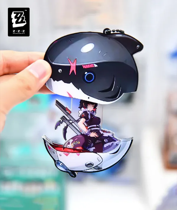 Zenless Zone Zero anime keychain featuring character artwork, acrylic, plush or silicone hanging charm for keys, backpacks, handbags and accessories, collectible HoYoverse game merchandise for fans.